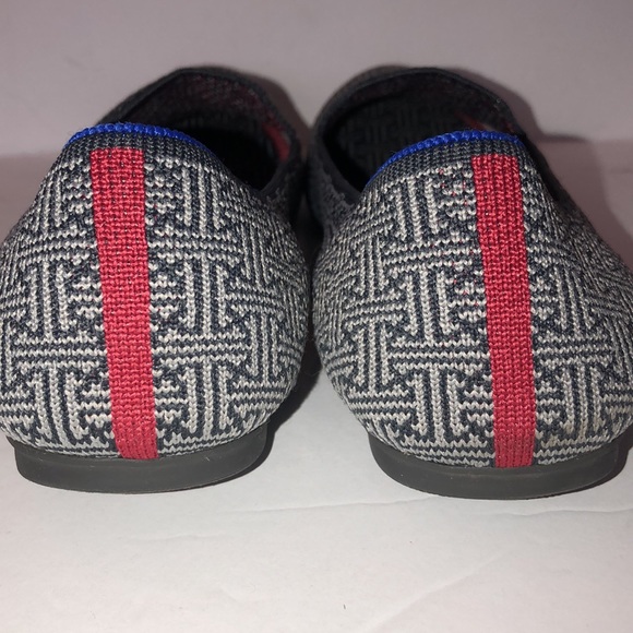 Rothy’s Charcoal Gray Retired Grid Pattern Loafer Flats - Picture 8 of 12
